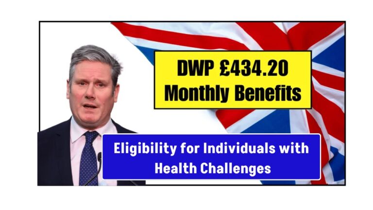 DWP £434.20 Monthly Benefits