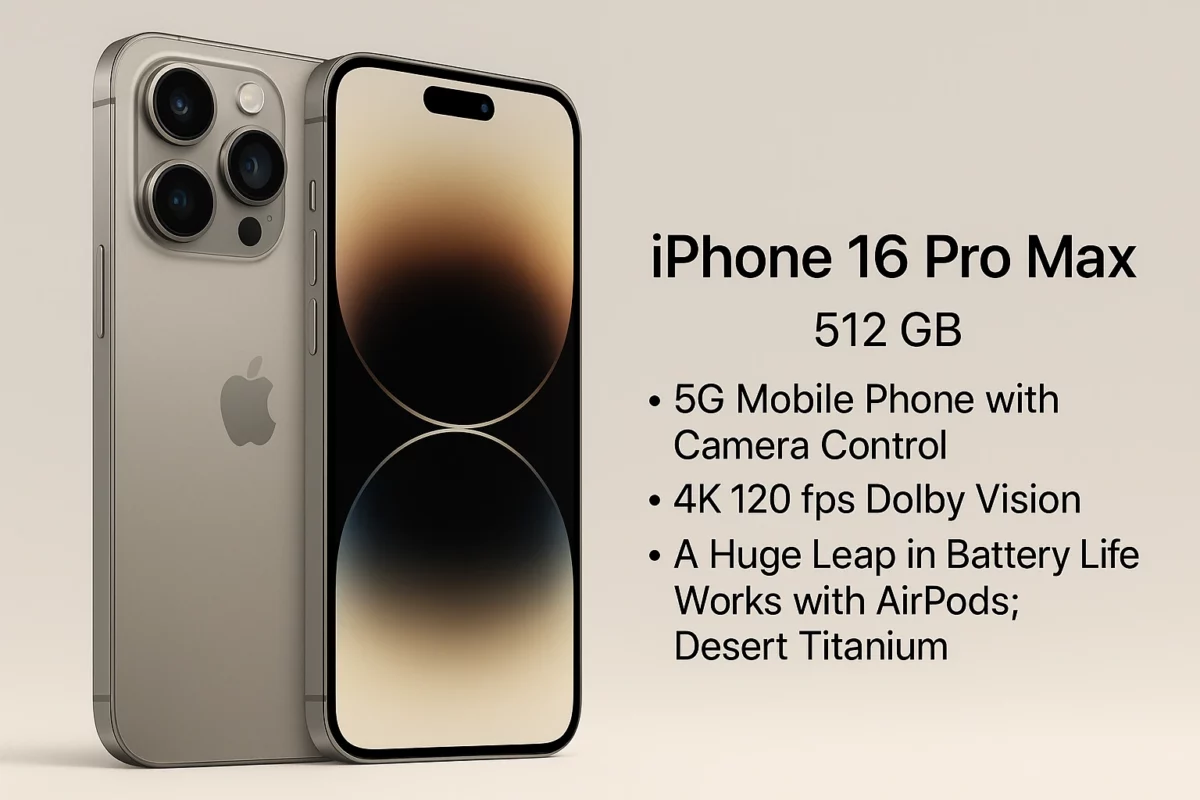 iPhone 16 Pro Max 512GB Desert TitaniumiPhone 16 Pro Max 512GB Desert Titanium