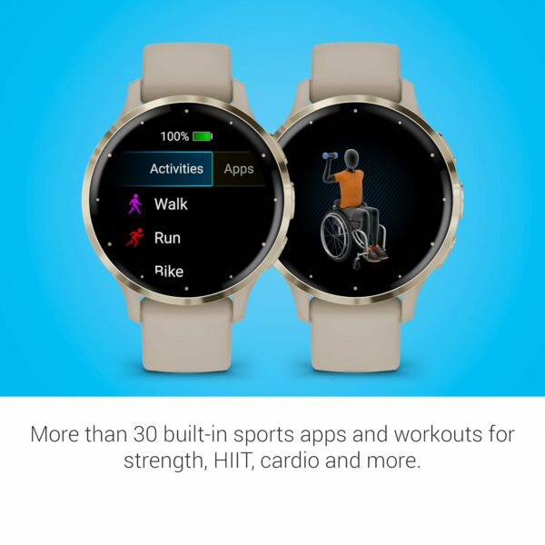 Garmin Venu 3S French Gray, Soft Gold - Image 2