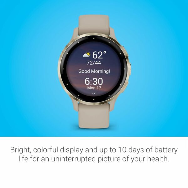 Garmin Venu 3S French Gray, Soft Gold - Image 4