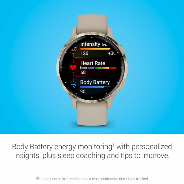 Garmin Venu 3S French Gray, Soft Gold - Image 3