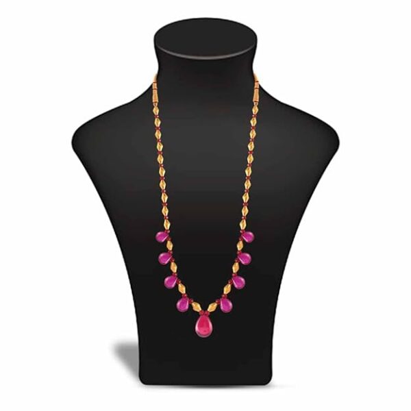 Yellow Gold Tushi Necklace for Women - 1.1 Grams - Image 7