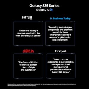 Samsung Galaxy S25 5G Smartphone with Galaxy AI (Mint, 12GB RAM, 512GB Storage), Snapdragon 8 Elite,