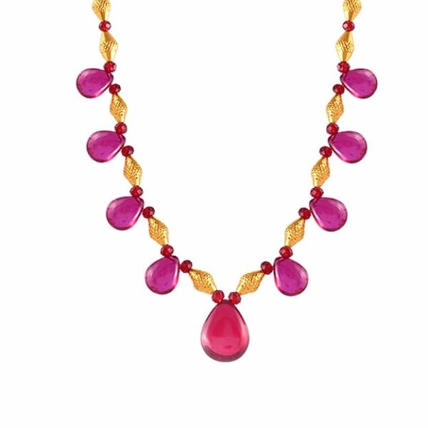 Yellow Gold Tushi Necklace for Women - 1.1 Grams - Image 5