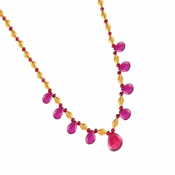 Yellow Gold Tushi Necklace for Women - 1.1 Grams - Image 4