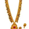 KOLHAPURI SAAJ WITH EARRINGS GOLDEN, DIAMOND, TRADITIONAL BRIDAL, FEMALE, JEWELLERY SET