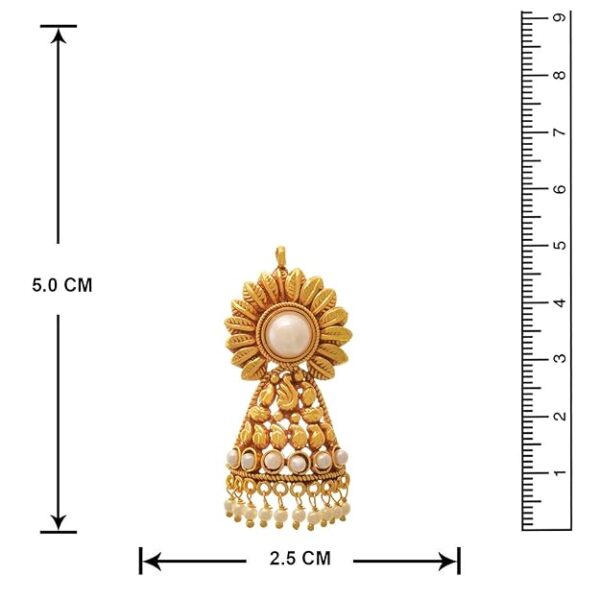 Lovely Pearl Embeded design Pendant set With Chain for Women & Girls - Image 6