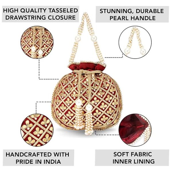 Peora Ethnic Indian Traditional Kundan Dulhan Bridal Jewelry Set Gift for Women - Image 5
